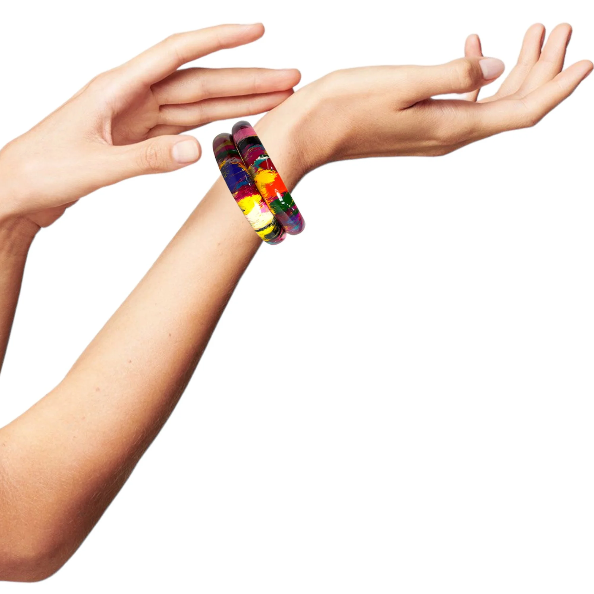 Handmade Jewelry Lac Plain Badal Kada Multicolor