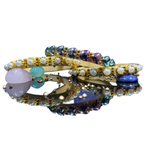 Aaroz and Company Morden Plastic Studded Bangles