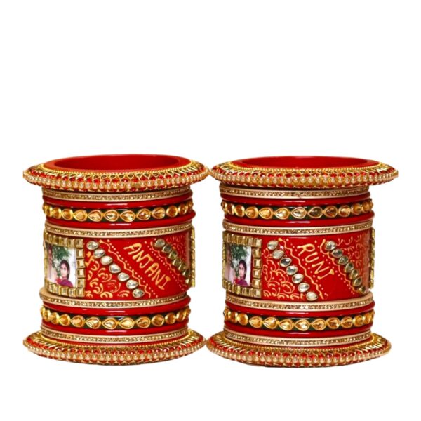 Personalized Red Lac Bangles