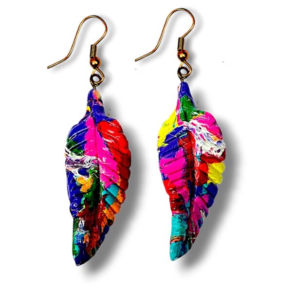 Handmade Lac Leaf Earrings