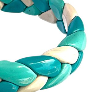 Ocean Weave Lac Bangles – Handmade Luxury in Turquoise & White